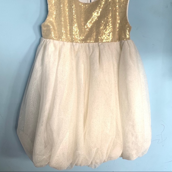Kardashian Kids Gold Sequin Bubble Dress SZ 6 NWT - Picture 4 of 8